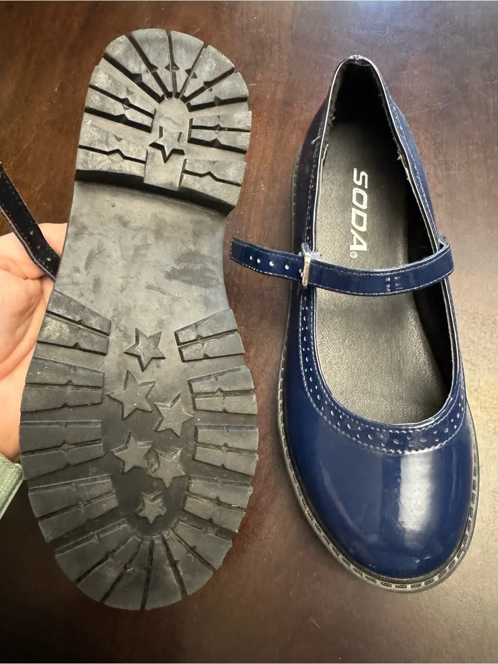Soda Navy Patent Mary Jane Dress Shoes for Girls